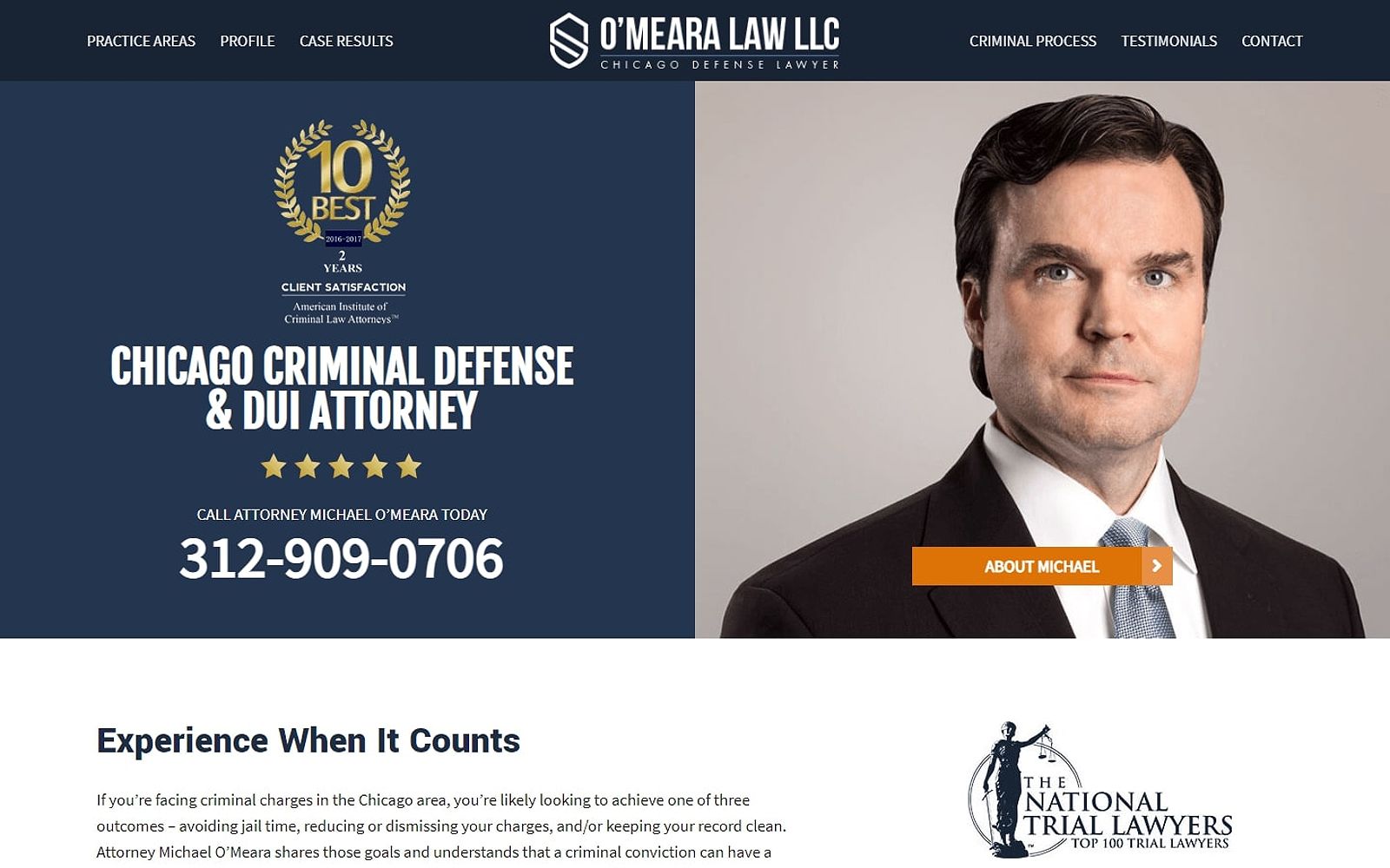 Criminal defense law firm website design